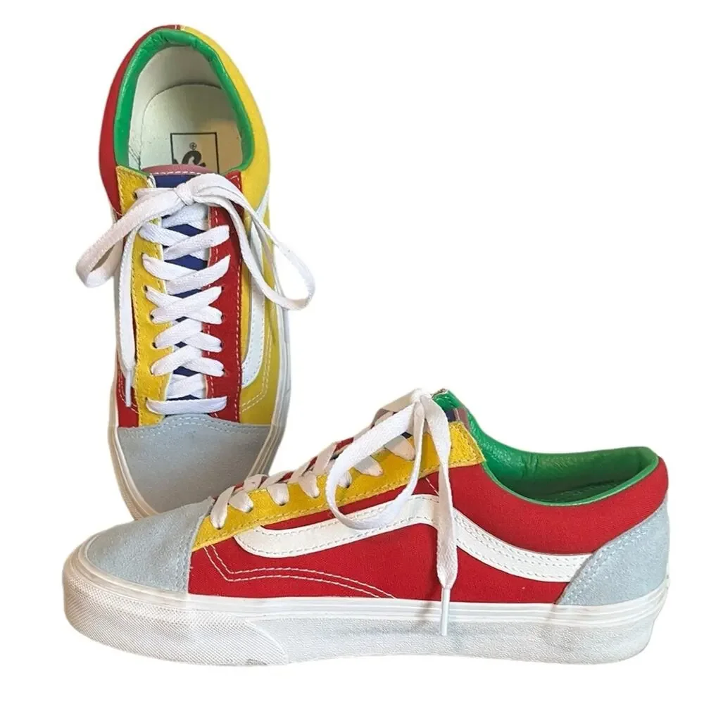VANS Style 36‎ Sunshine Multi True White Suede Shoes Women’s Sz 8 Men’s Sz 6.5